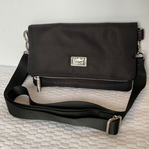 Roots 73 Black Nylon Crossbody or Shoulder Bag